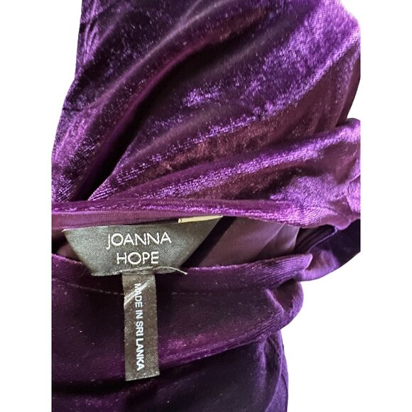 Joanna Hope Purple Velvet Maxi Dress Sz 24 Womens Plus Short Sleeve - Picture 3 of 9